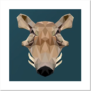 Warthog Low Poly Art Posters and Art